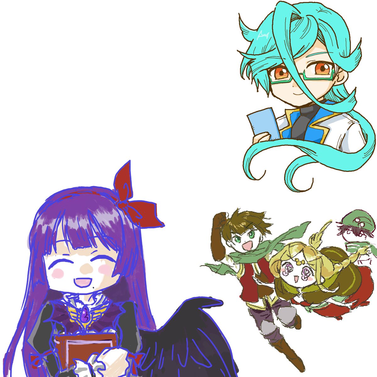 「おのさんの絵チャにお邪魔してました!私の絵ができてたところだけですがスクショ……」|みなみ🔥🗡️新刊通販固定🦄🌟のイラスト