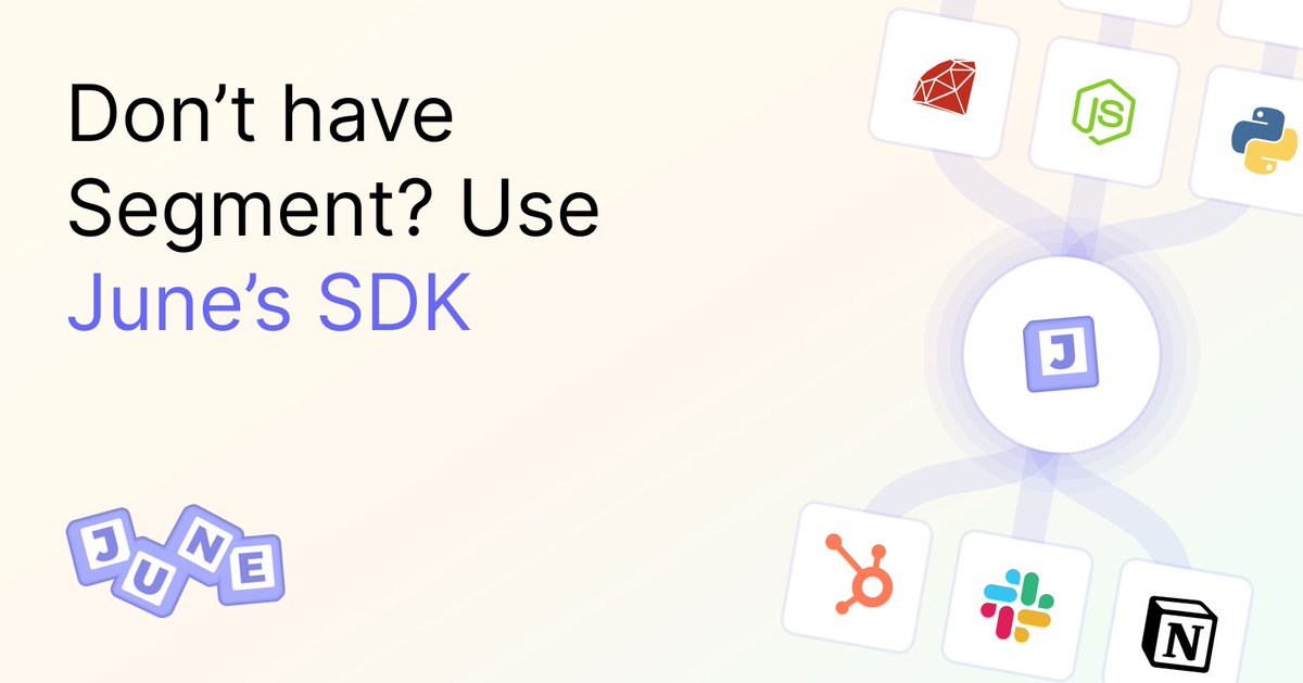 Enzo Avigo (@0zne) on Twitter photo 🔌 New data sources: This year we introduced a new set of data sources to June.
The most noticeable one is our own tracking. This means you can adopt June end-to-end w/o adopting third party tools.
If you❤️ CDPs we also support <a href="/RudderStack/">RudderStack</a> and <a href="/Freshpaint_app/">Freshpaint</a>. 🔌 New data sources: This year we introduced a new set of data sources to June.
The most noticeable one is our own tracking. This means you can adopt June end-to-end w/o adopting third party tools.
If you❤️ CDPs we also support <a href="/RudderStack/">RudderStack</a> and <a href="/Freshpaint_app/">Freshpaint</a>.