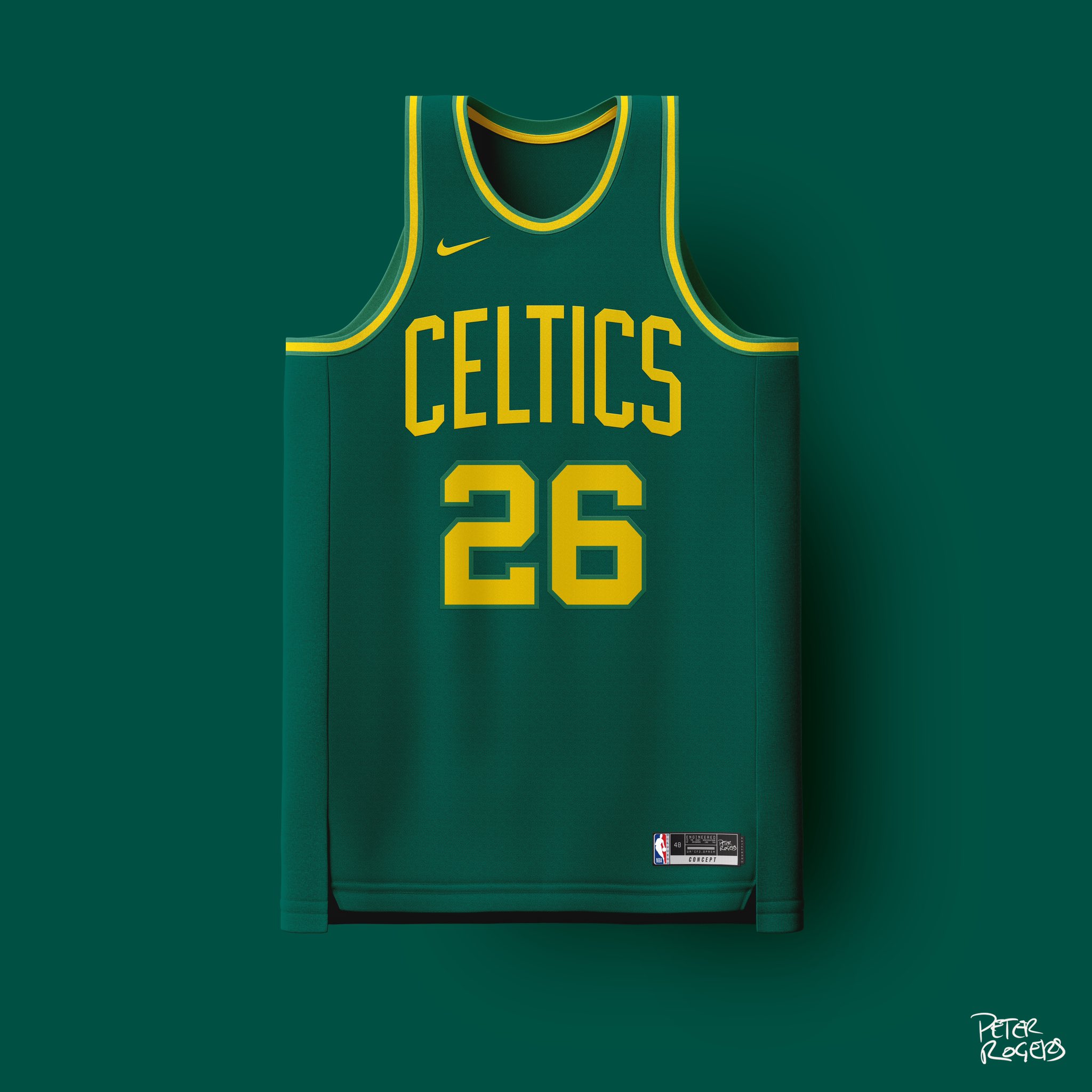 Meet Pete Rogers, the Celtics fan who designs a new jersey after