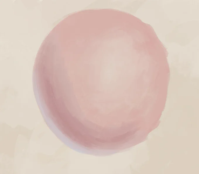 顔を立体的に描くのが苦手なので球体から顔にしていく実験。 