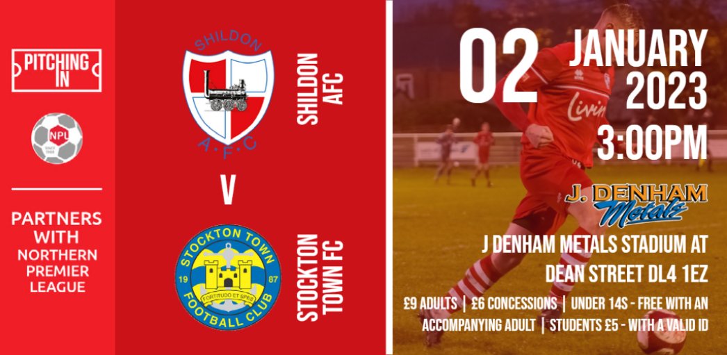 ⚽️ Shildon AFC ⚽️🚂 (@official_safc) on Twitter photo With no Premier League games, no local home games in the Championship and no Northern Football League games on Monday afternoon, why not got your football fix at Dean Street with the Railwaymen playing local rivals <a href="/stockton_townfc/">Stockton Town FC</a> ? Details:⬇️
🔴⚪️🚂⚽️ With no Premier League games, no local home games in the Championship and no Northern Football League games on Monday afternoon, why not got your football fix at Dean Street with the Railwaymen playing local rivals <a href="/stockton_townfc/">Stockton Town FC</a> ? Details:⬇️
🔴⚪️🚂⚽️