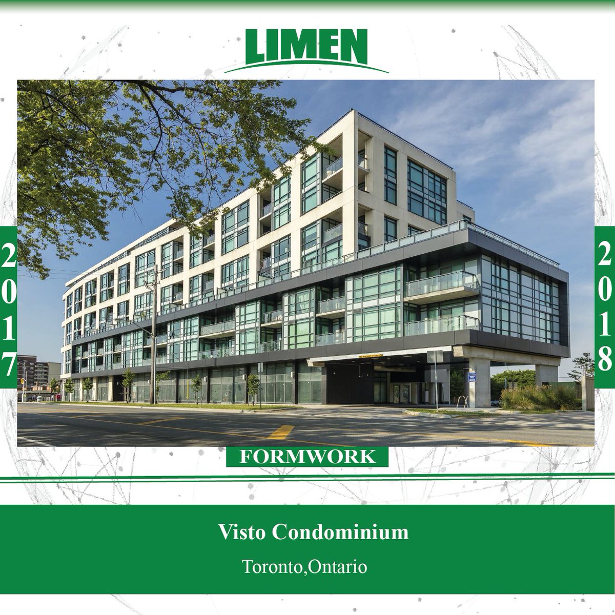 limengroup's tweet photo. Residential project located in North York with three floors below and ten floors above ground. Formwork was completed using two hammerhead tower cranes and included architectural finish and curved formwork on most floors along Keele Street. 

#LIMEN_GROUP 
#formwork #construction https://t.co/pSYrY12i4T
