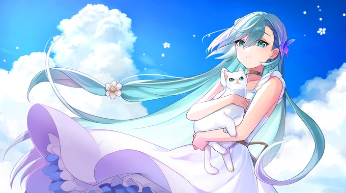 夏を逃しお知らせのタイミング見失ってた「花に亡霊」イラストはこちらです…!エルム凪さんの歌声・里佳子さんのアレンジ&amp;動画素敵なのでぜひ〜今年活動再開したルーエンとたくさんご一緒できて感無量です  