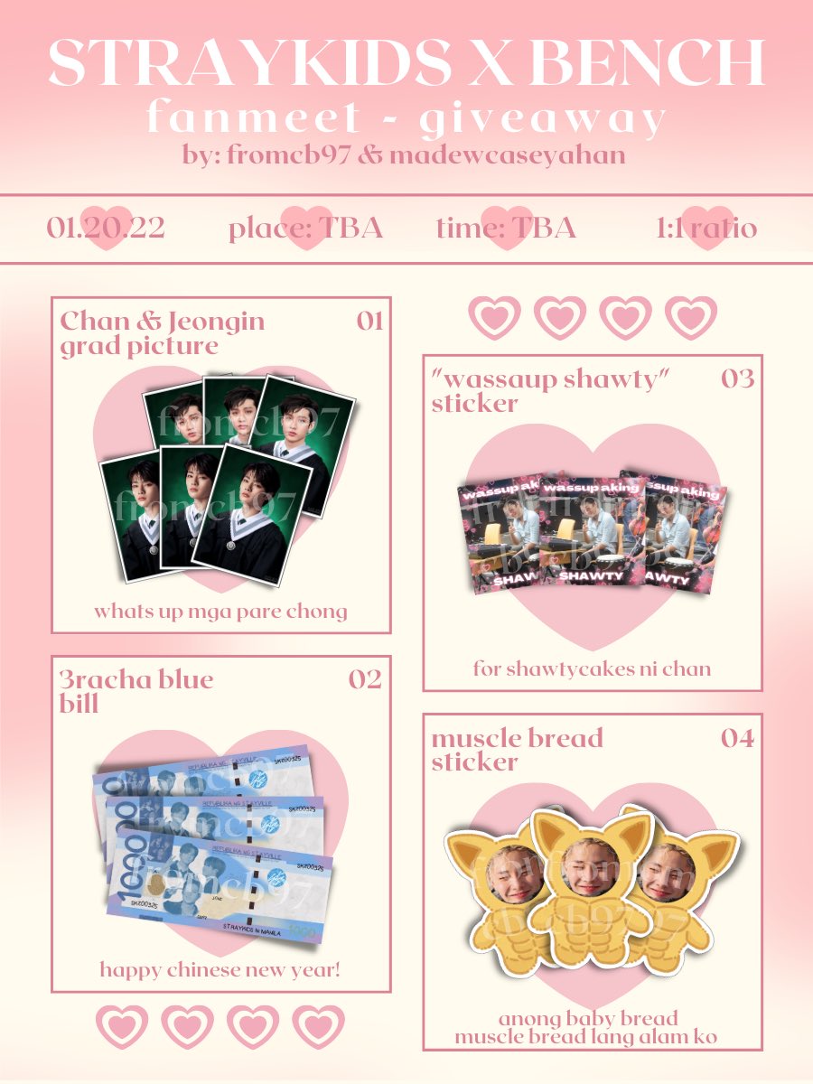 fromcb97's tweet photo. ‧₊˚ ୨ #BENCHxSTRAYKIDS fan support ୧ ˚₊‧
by @fromcb97 & @madewcaseyahan
ෆ mbf @/7dreamverse on tiktok (show proof on dday)
ෆ like & rt
ෆ 1:1 ratio
ෆ open for trades and donations (dms are open~)!!
#fromcb97 https://t.co/u0x4rb5BBI