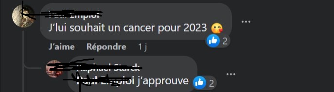sdicay's tweet image. Sur @facebook les gens peuvent souhaiter une maladie grave à quelqu'un, mais la modération ne voit pas d'infraction aux règles de la communauté.