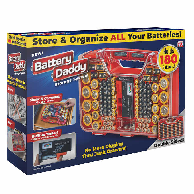 Wario64's tweet photo. Battery Daddy Battery Storage Case is $12.99 at Costco https://t.co/tcsUwC5ObR https://t.co/Qe2AhgKPBr