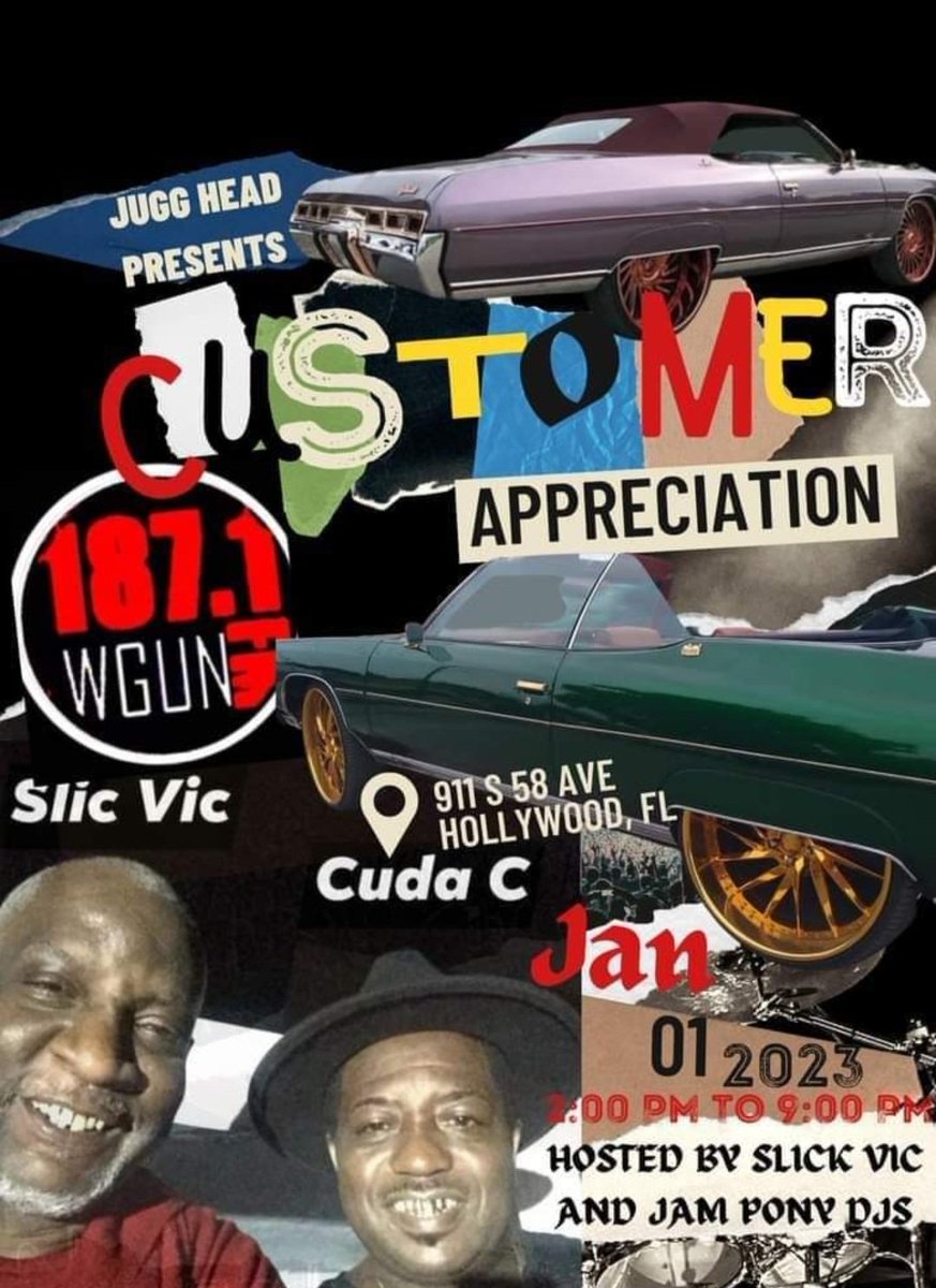 ponygirl954's tweet image. Jan 1st Hollyhood,Florida... The one and only Jam Pony Express Dj's #LONGLIVEBIGACE #JamPonyExpressDjs #JamPony #Legendary