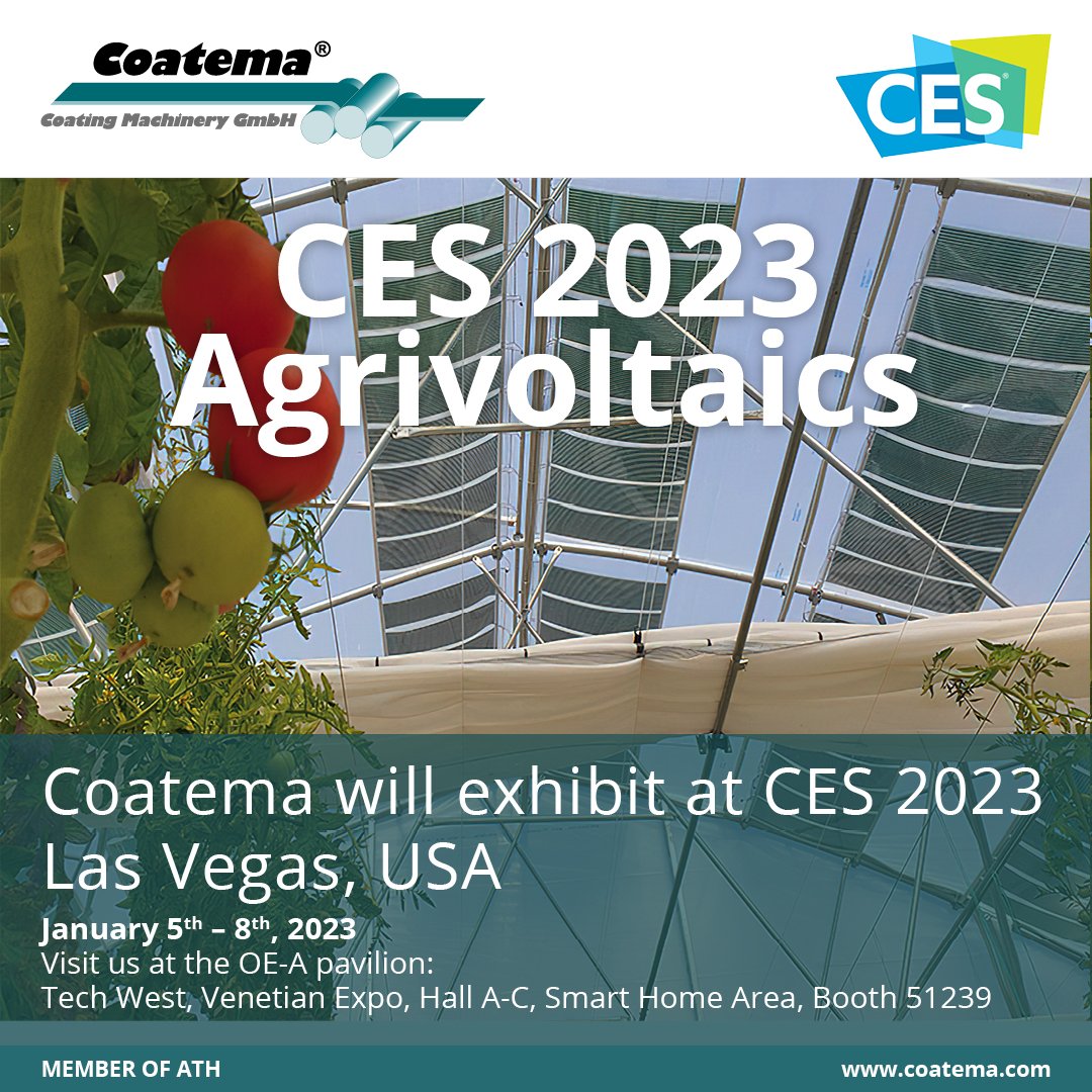 coatema's tweet photo. At #CES2023 Coatema´s VP Thomas Kolbusch (THE coating expert) will have a talk at the flexible and #printedelectronics forum at the OE-A pavilion at booth 5936 at the Venetian expo, halls A-D.
#OEAmember #printedintelligence #sustainability #technology #coatema #coating #printing https://t.co/hukllXaIdj