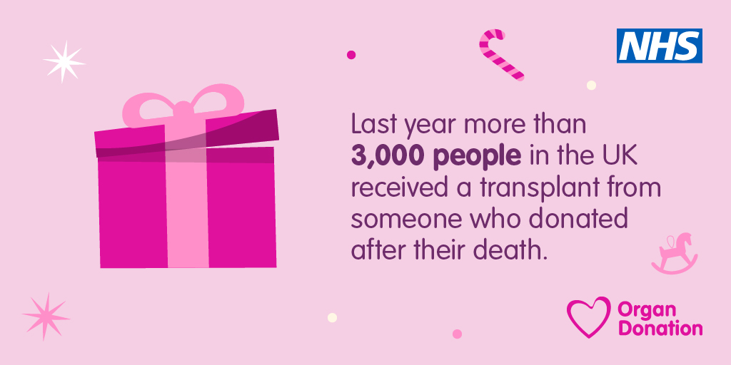 The generosity of organ donors saves and improves thousands of lives every year. It's the gift of life.

Do something truly magical at this special time of the year.

Register to become an organ donor and share your decision with your loved ones ➡️ bit.ly/3uqpZoi