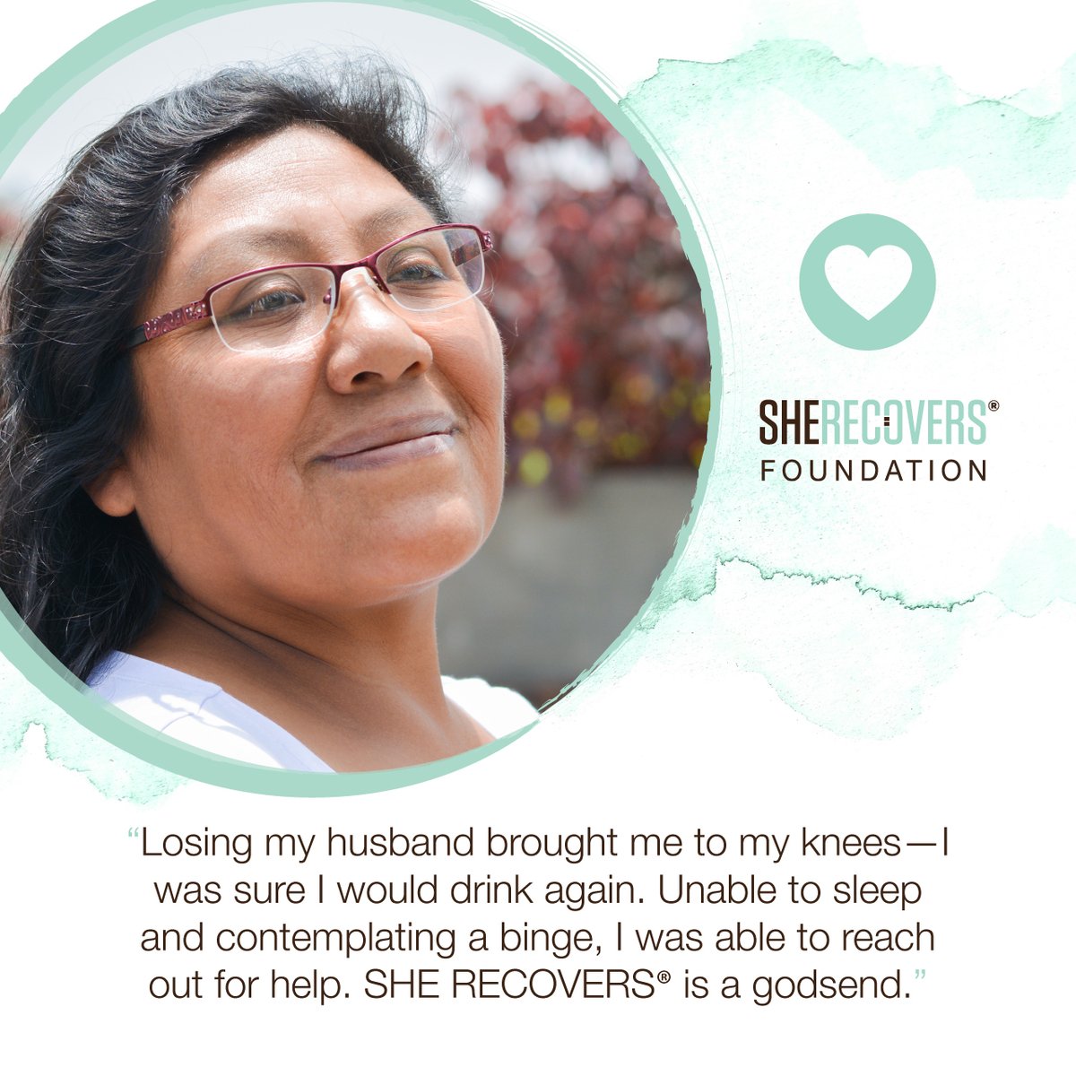 “Losing my husband brought me to my knees—I was sure I would drink again. Unable to sleep and contemplating a binge, I was able to reach out for help. SHE RECOVERS is a godsend.'

Donate today 💝 bit.ly/3UceD2k 

#SHERECOVERS #GiftsofRecovery #RedefineRecovery