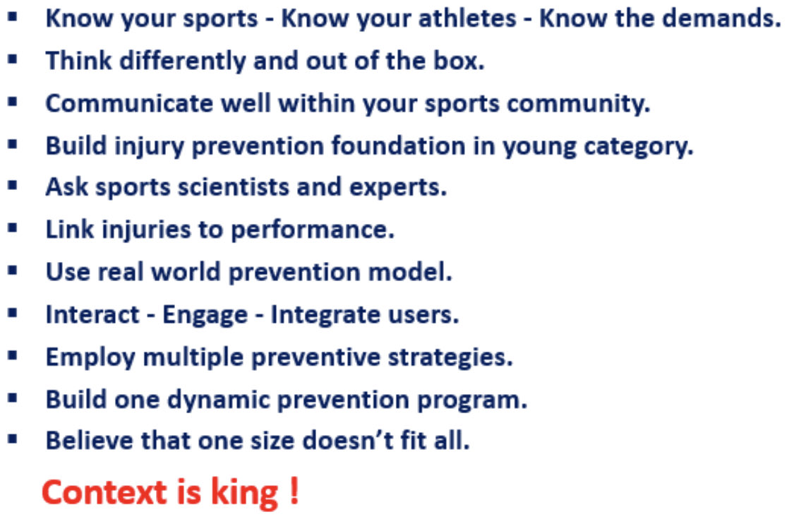 Sports injury prevention program is complex, but not complicated… Here are some practical recommendations for better implementation and compliance: 👇#injury #prevention #football #sports