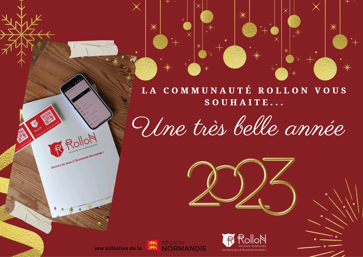 La monnaie normande le RolloN vous présente ses meilleurs vœux pour cette nouvelle année 2023 ! 🎉🥂
#lerollon #bonneannee2023 #economie #locale #monnaie #meilleursvoeux <a href="/RegionNormandie/">Région Normandie</a>