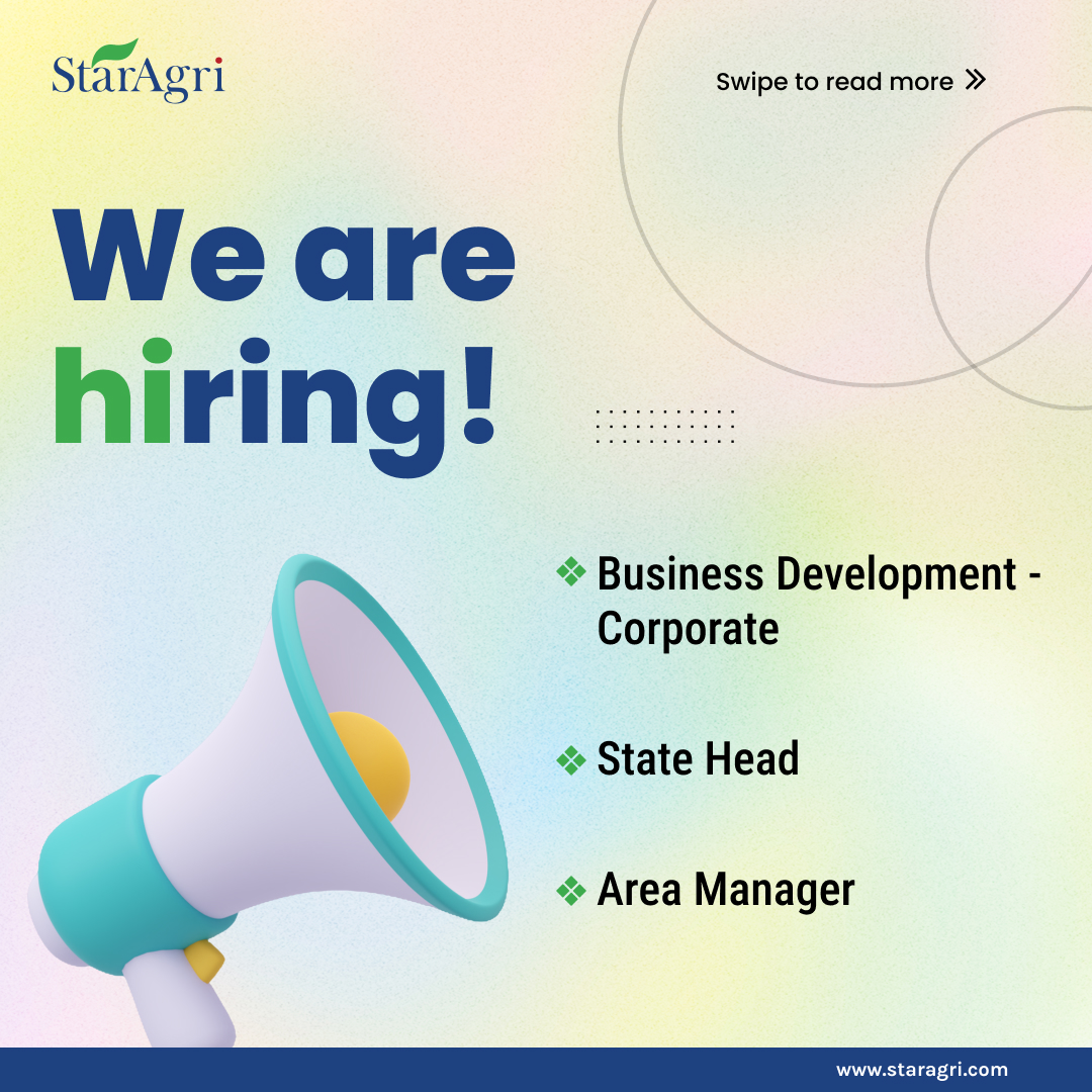 StarAgriGroup's tweet photo. We are hiring!

Presenting great career opportunities and the chance to build a brighter future for the nation's farming community.

Connect and grow! Send your resume to hr@staragri.com

#WeAreHiring #BusinessDevelopment #Corporate #StateHead #AreaManager #jobs #StarAgri https://t.co/RuukQ9nYWV