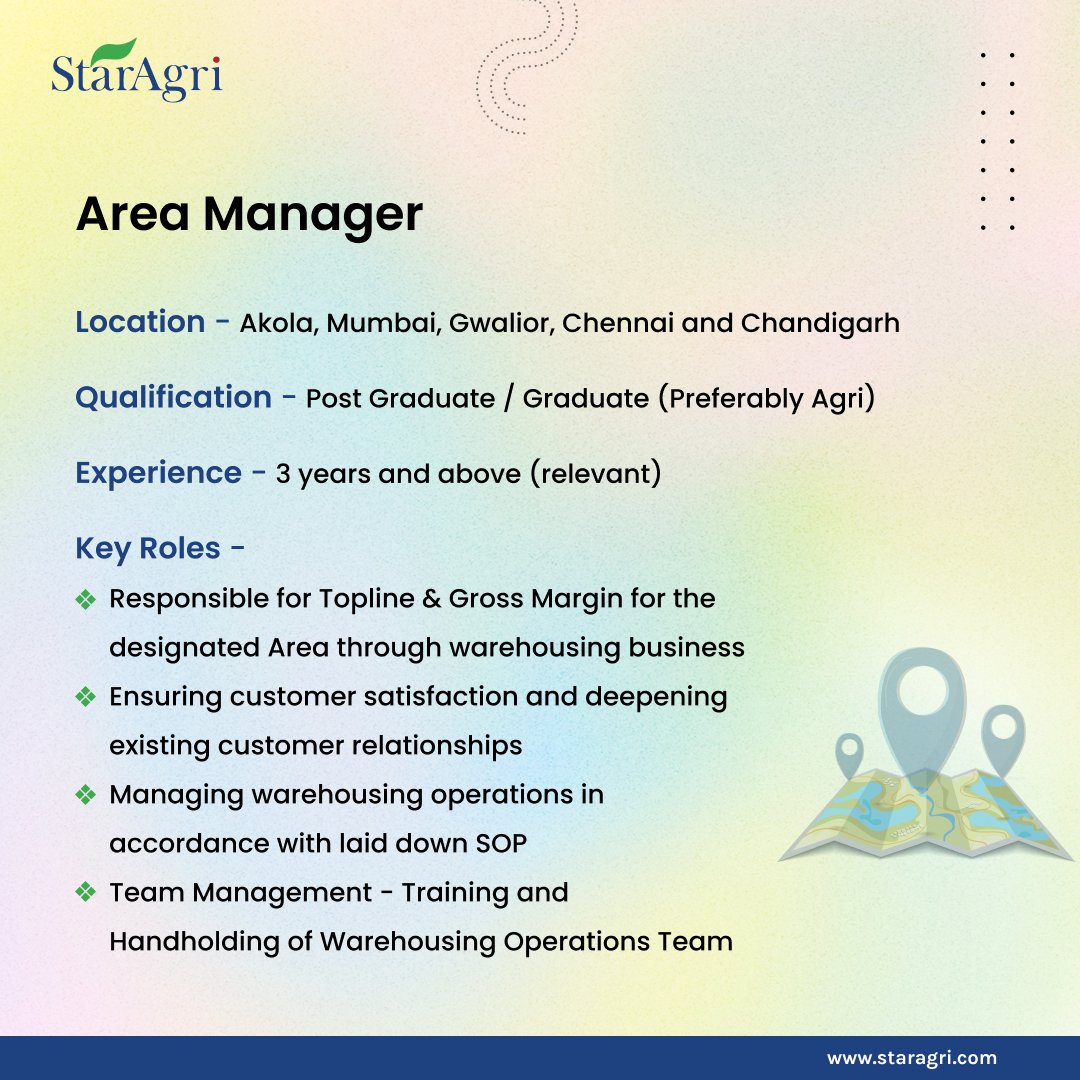 StarAgriGroup's tweet photo. We are hiring!

Presenting great career opportunities and the chance to build a brighter future for the nation's farming community.

Connect and grow! Send your resume to hr@staragri.com

#WeAreHiring #BusinessDevelopment #Corporate #StateHead #AreaManager #jobs #StarAgri https://t.co/RuukQ9nYWV