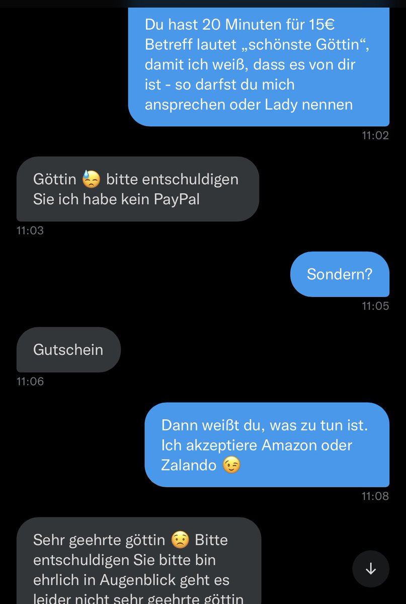 GoddessMaxime's tweet photo. Ich bin sauer! Wag es dich nicht meine Zeit zu verschwenden! 🙄 ich weiß du kannst nur nen kleinen 🤏🏼 haben - erbärmlich

Wer erniedrigt sich zuerst ? Du darfst das wieder gut machen 🐷😤 #paypig https://t.co/K63J3RS6pu
