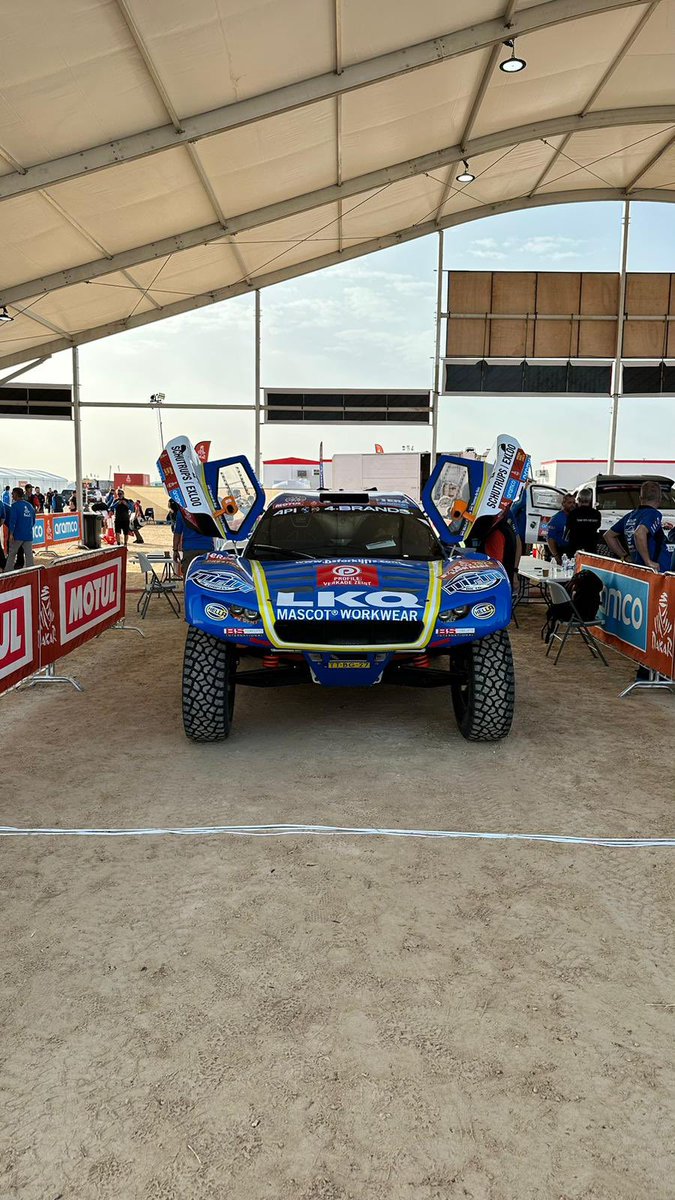 TimCoronel's tweet image. Second home🤪 Final FIA checks on the car and our suits today. Afterwards we should be good to go!🏁✅

#dakar2023 #timcoronel @TomCoronel #rally