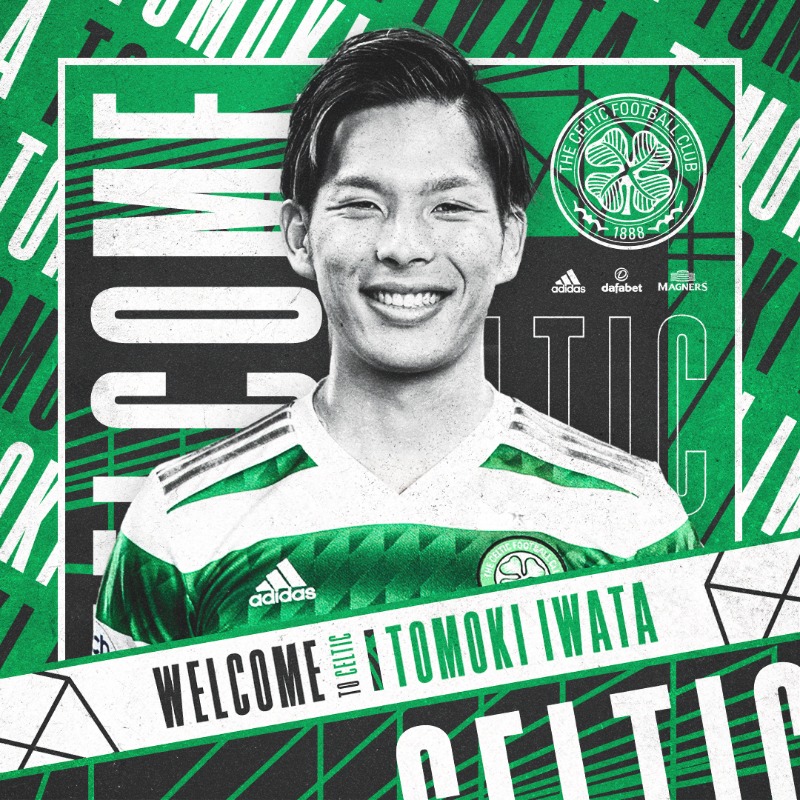 CelticFC's tweet photo. 🆕✍️ #WelcomeTomoki

We are delighted to announce the signing of current J-League Player of the Year and Japanese international Tomoki Iwata.

Welcome to #CelticFC, Tomoki! 🍀🇯🇵