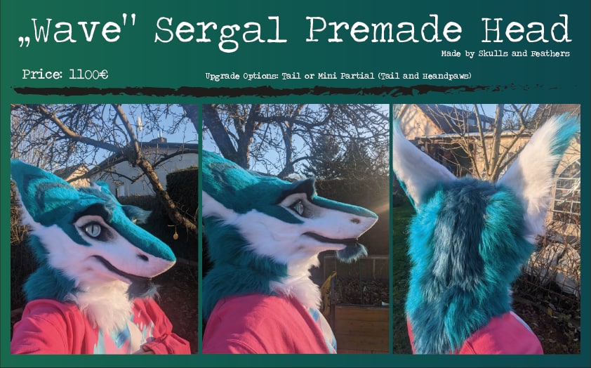 SkullsFeathers's tweet photo. Happy #FursuitFriday. Today the sales post is going live for this baby. 

This brand new Sergal Head is now looking for a loving home.  It is the newest suit I have just built. It comes with a few features. https://t.co/HqtCsISQqg