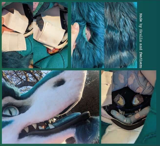 SkullsFeathers's tweet photo. Happy #FursuitFriday. Today the sales post is going live for this baby. 

This brand new Sergal Head is now looking for a loving home.  It is the newest suit I have just built. It comes with a few features. https://t.co/HqtCsISQqg