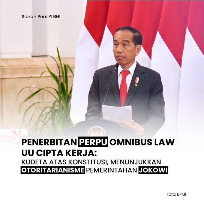 1. UU-nya inkonstitusional
2. Hakim MK yang memutuskan UU Cipta Kerja inkonstitusional dicopot
3. UU-nya diubah jadi Perppu dengan alasan kedaruratan yang dibuat-buat.

"Power tends to corrupt, absolute power corrupts absolutely."