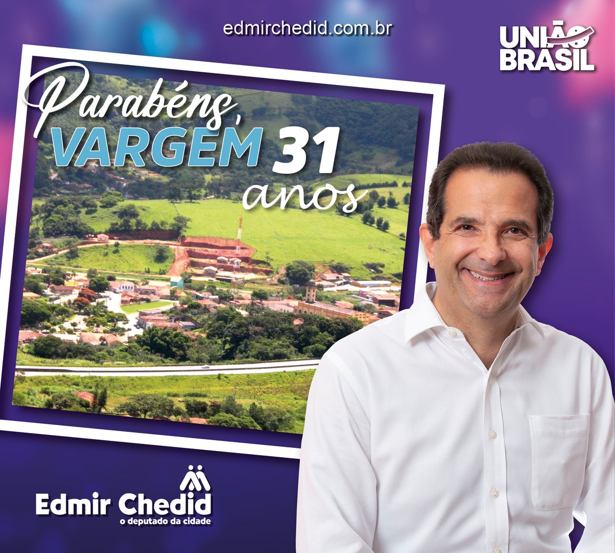 EdmirChedid's tweet photo. Bom dia, amigos!!! Vocês sabiam que hoje é uma data muito especial para a Região Bragantina? Afinal, Vargem está completando 31 anos de emancipação política. O aniversário será comemorado com muita festa e diversão. Parabéns, Vargem!!!

#EdmirChedid #Alesp #Atuação #Vargem https://t.co/YO0K65PJZl