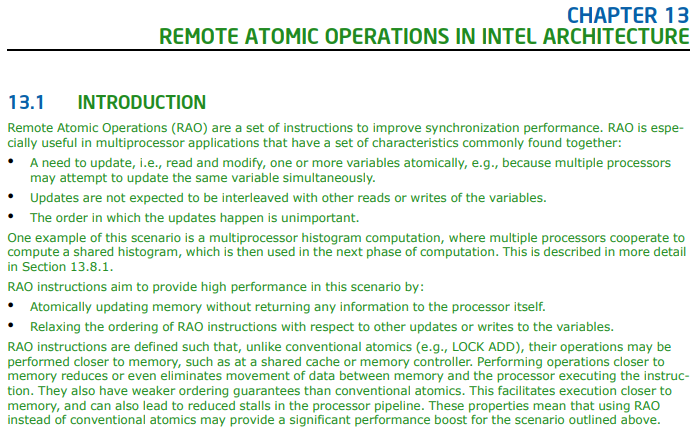 InstLatX64's tweet photo. #Intel released the 47th edition of the ISA Extensions Reference with #EmeraldRapids, #SierraForest exclusive linear-address space separation (LASS), #RAO-INT description, virtualization of the IA32_SPEC_CTRL MSR.
https://t.co/x1Mmvda5kZ https://t.co/iUiTUnMQk9