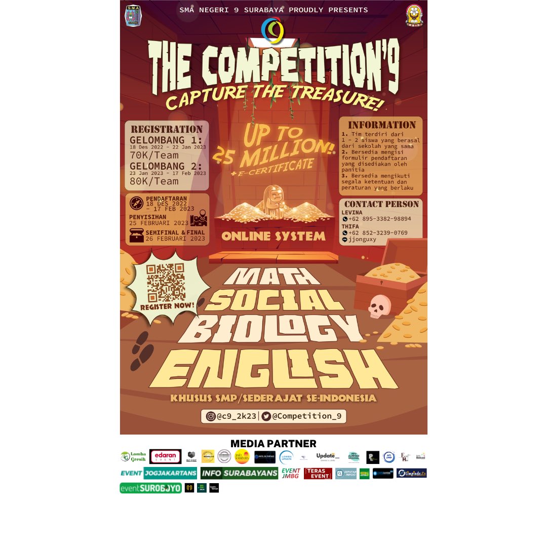 sabinverse's tweet photo. CHECK THIS OUT! (BAGI KALIAN PARA SISWA SMP)

buat kalian yang ingin mengisi waktu luang dengan ikut perlombaan bisa coba lomba dari @Competition_9 ya! Khusus untuk siswa SMP/MTS. Scroll untuk info lebih lengkap ⬇️ https://t.co/UQRjsuYoOQ