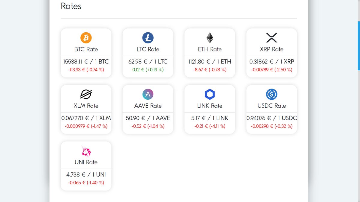Fidexbank's tweet photo. Latest #cryptocurrency rates!

#BTC #LTC #ETH #XRP #XLM #AAVE #LINK #USDC #UNI #Euro https://t.co/zfARCSBN1X