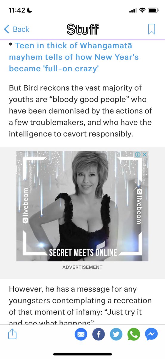 connectED_NZ's tweet photo. @NZStuff interesting advertising on your news app tonight. Not really what I would expect to see from a fairly reputable news company. https://t.co/GqTtLBiw23