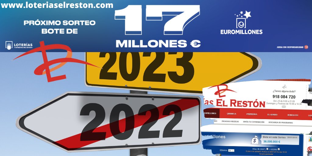 VIERNES 30 de DICIEMBRE ☘️
👉EUROMILLONES🎊 BOTE 17🎯millones 💵
En nuestra web🍀
bit.ly/2YxzEc9
o si prefieres 🚶🚶‍♂️en nuestra administración de C.C. El Restón‍🏢
#Valdemoro #ElRestón