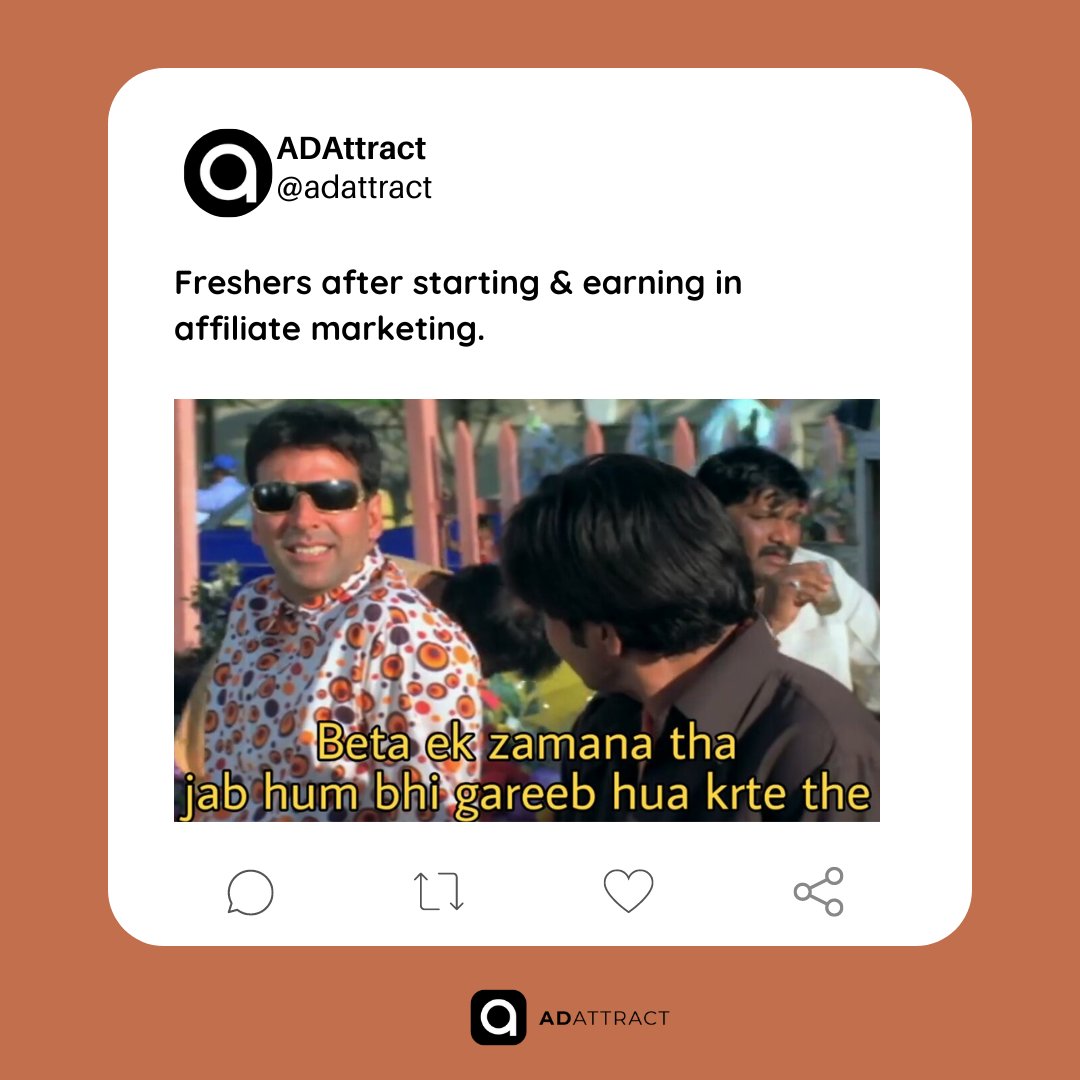 ebsmedia_agency's tweet photo. Tag your friends & mentor if you relate!
Follow @Adattract for more memes 🤝
#affiliatemarketingmemes #memes #herapherimemes #momentmarketing #creatorspot #momentmarketing #memesofinstagram #akshaykumarmemes #affiliatemarketing #usa #adattract https://t.co/3nK66ekwDY