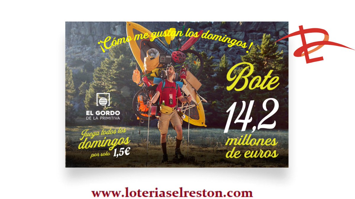 Domingo 1 de ENERO 
  EL GORDO DE LA PRIMITIVA 👇
14,2 millonazos 💵
bit.ly/2O493jA   #Valdemoro #ElRestón