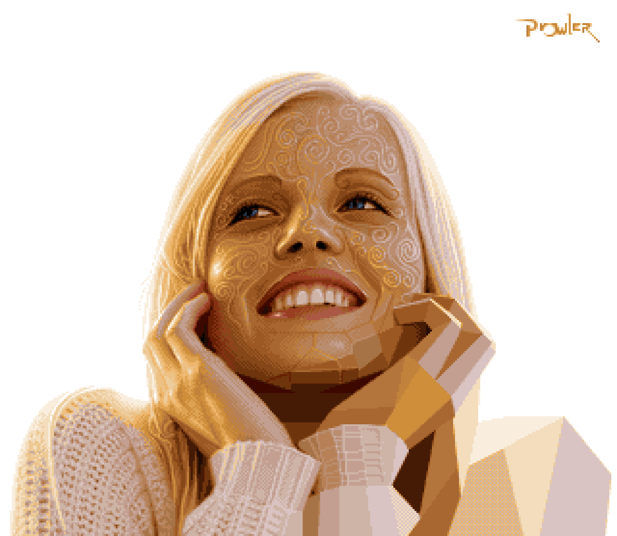 "Nicole" (2010) Entry for the Datastorm #pixelart compo, placed 1st ⭐️ 32 colours, 320x256 pixels. Supposed to be part of an Art vs Fashion exhibition that never happened. Based on my own #photo 💛🧡❤️ #highlight @pixel_dailies #pixel_dailies 🥳 Happy New Year! 🎉