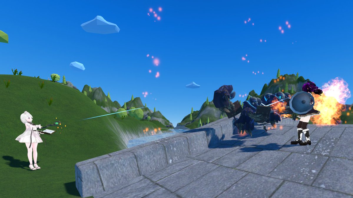 utanonV's tweet photo. 「［Game］ Udon Strategy」
武器や魔法を駆使して迫りくる大量の敵から拠点を守るアクションワールド。
レベルアップで武器や魔法を強化することもできます。最大4人までプレイ可能。
#VRChat_world紹介
#うたのんのVRChat_world紹介
#Udon_strategy https://t.co/l8wfVPDgFK