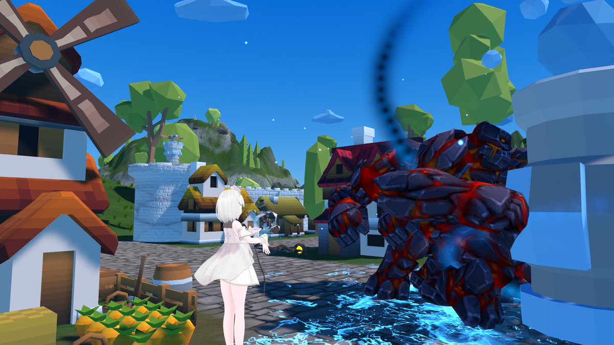 utanonV's tweet photo. 「［Game］ Udon Strategy」
武器や魔法を駆使して迫りくる大量の敵から拠点を守るアクションワールド。
レベルアップで武器や魔法を強化することもできます。最大4人までプレイ可能。
#VRChat_world紹介
#うたのんのVRChat_world紹介
#Udon_strategy https://t.co/l8wfVPDgFK