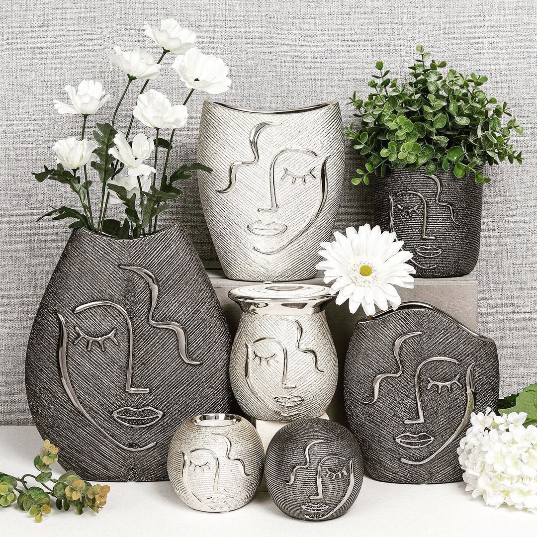 Mix and match these Picasso inspired vases from, Medusa Gems Gift & Crystal Shop, for a modern look to your living space.