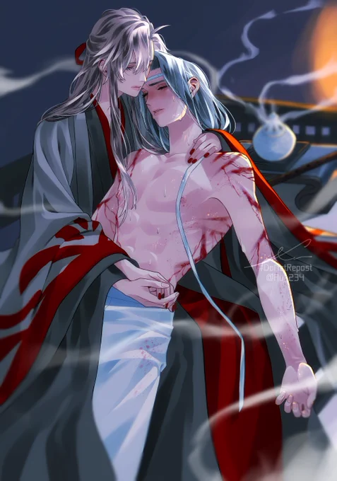 #今年も残りわずかなのでお気に入りの4枚を貼る今年も一年忘羨たくさん描いた 