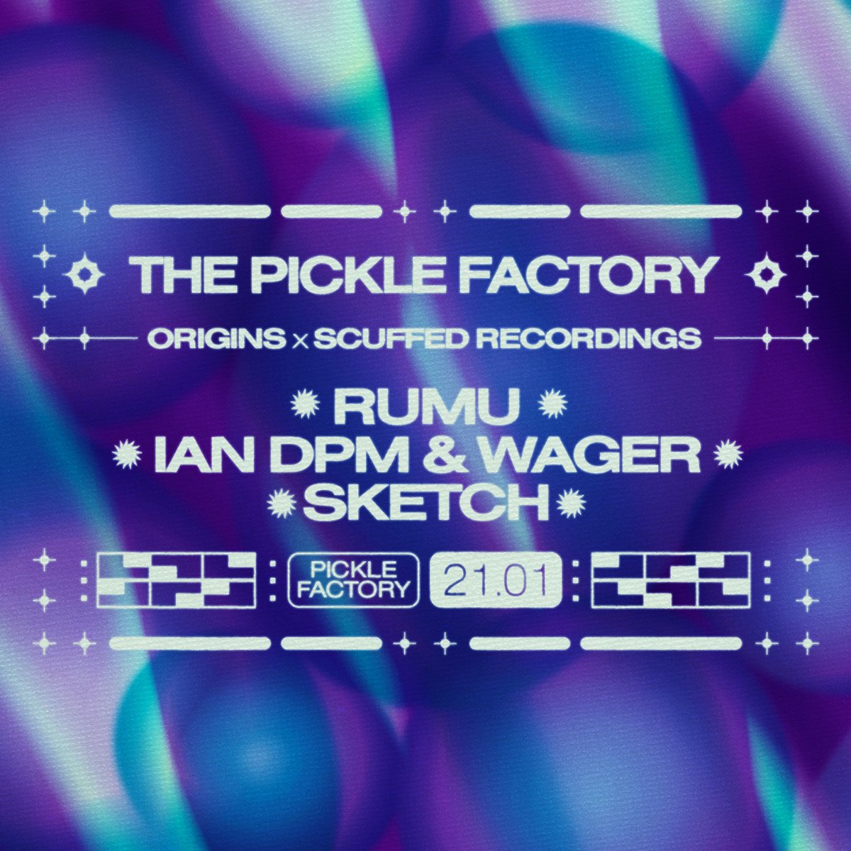 originssound's tweet image. ORIGINS X SCUFFED RECORDINGS II ♥️

This time we go to The Pickle Factory 🥒

Joining us on Jan 21st are Scuffed Recordings head honchos Ian DPM &amp;amp; Wager alongside label affiliate rumu as well as AAJA resident SKETCH. ♥️

50 Free Tickets available ➣ ra.co/events/1636189 🎟
