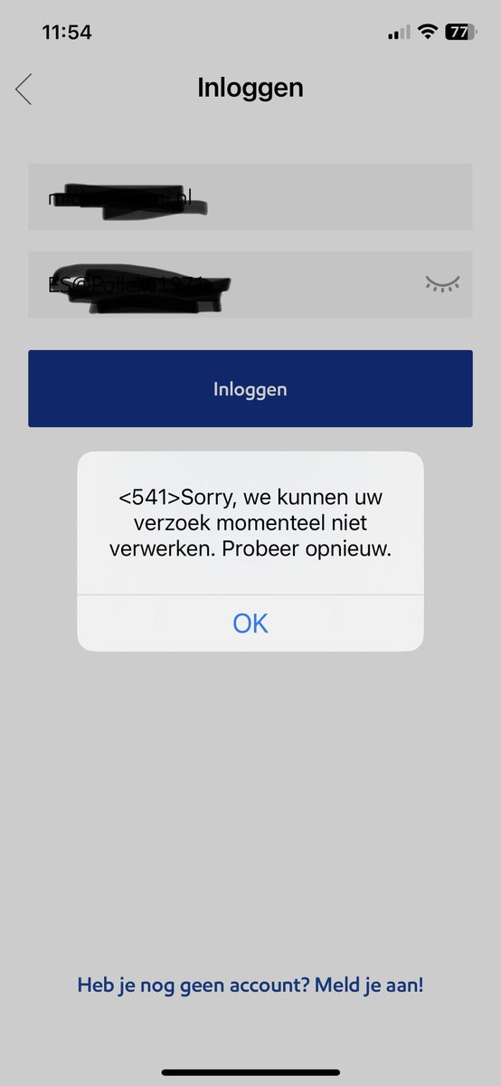 Mies030's tweet photo. @essoextra je app werkt niet, continue <541> code en je keuzemenu van de klantenservice werkt niet, keuzes worden niet herkend :(
Hoe kan ik wel inloggen in die app? https://t.co/eFxxjc423q
