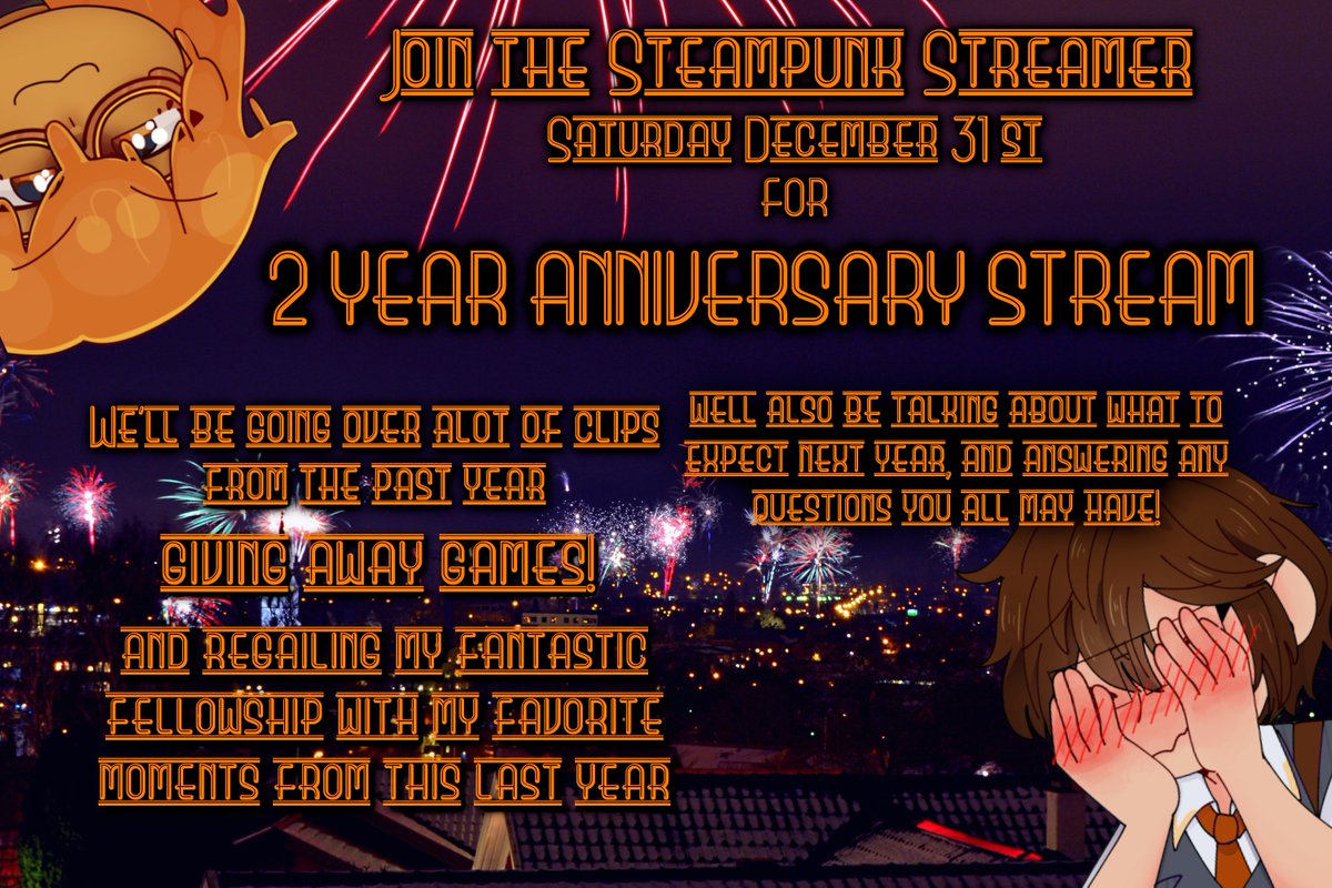 Rogan_Breaker's tweet photo. WOO 1 DAY LEFT! 2 year anniversary stream tomarrow @ 7PM CST! we have Game give aways! clips, and out of context chats!
#Vtuber #VTuberUprising #VtubersEN #anime #AnimeGaming #animetwt #VTubersAreStillWatching #VtuberDebut #Vtubers https://t.co/2QFbnyEQ8Y