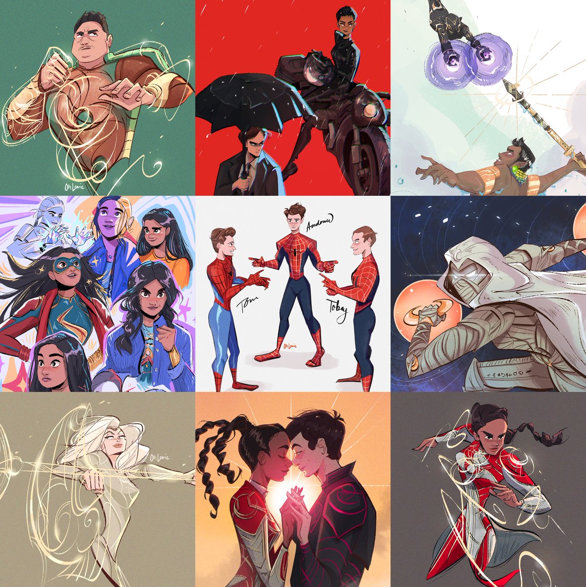 The time has come to post #artsummary2022 ! 🎉
(Marvel version)

A huge thank you to everyone who supported me this year, to everyone who bought my artworks at komiket and inprnt! You all are amazing!!! You keep this little, orange-loving, artist inspired and going 🤗🧡 