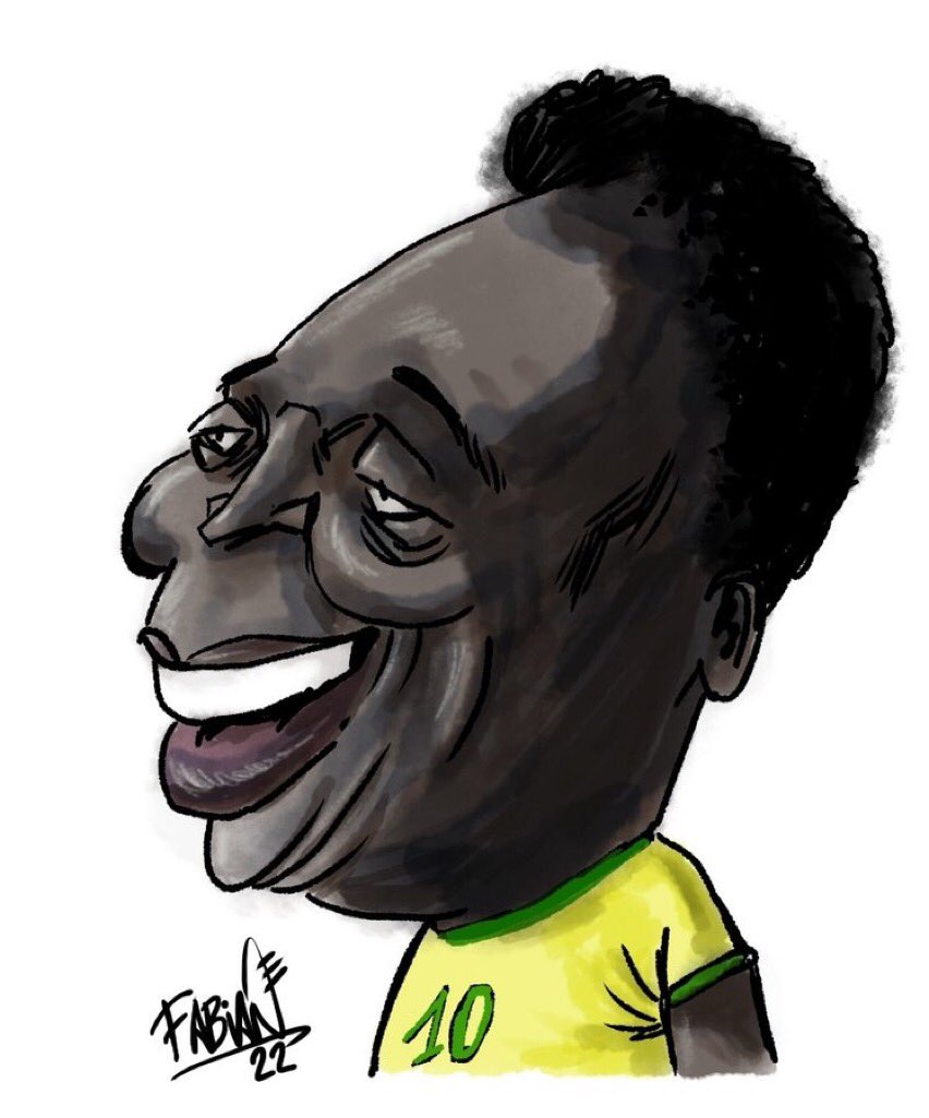 Murió el hombre, pero no la leyenda. "O Rei" Pelé con 82 años falleció por falla multiorgánica provocada por cáncer de colon, pero el brasileño dejó a su paso una vida llena de triunfos. Entre ellos 3 Copas del Mundo coronándose como el rey del fútbol
ilustra: <a href="/FabianSotolongo/">Fabián Sotolongo</a>