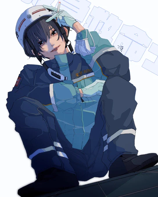 えくぼ×犬歯#イラスト #創作男子 