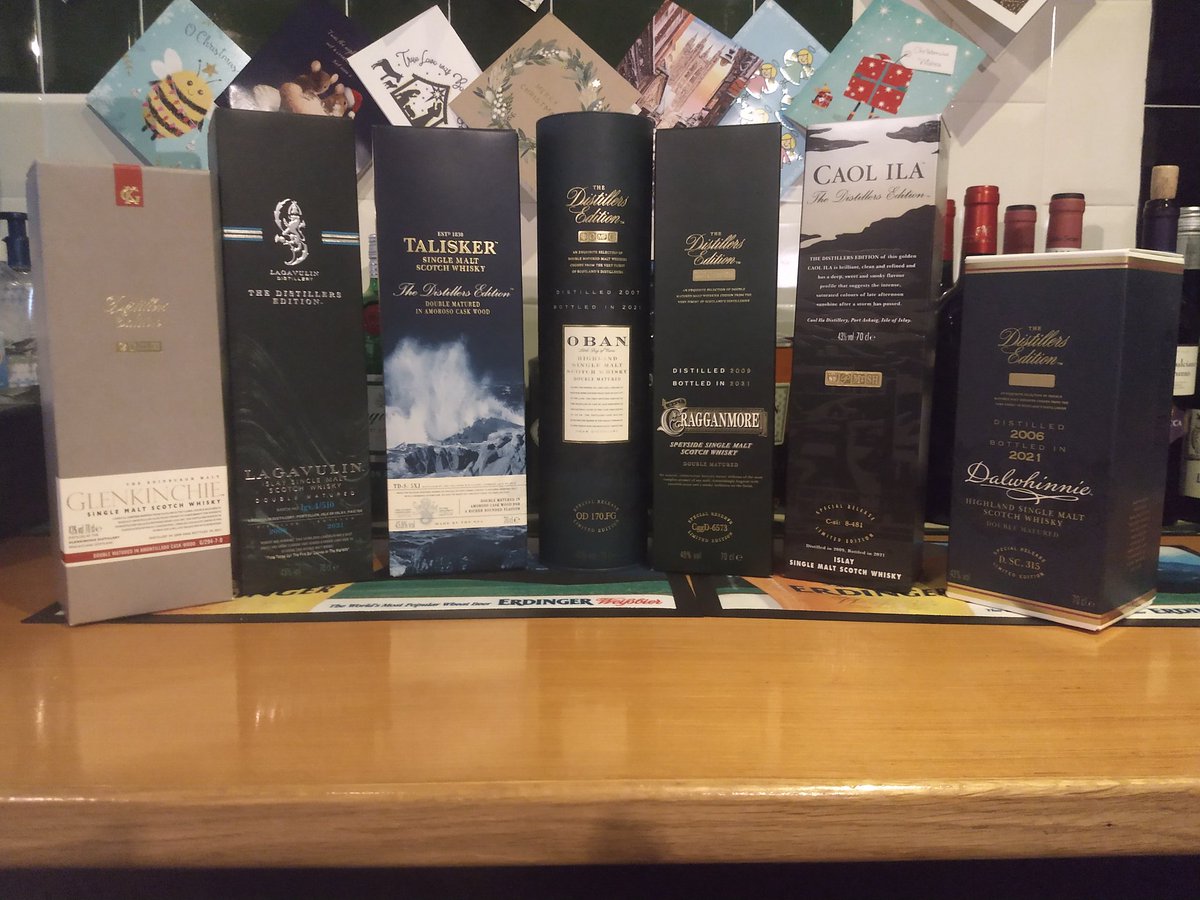 So I've bought the Diadeo Distillers Editions Single Malt Scotch 2021 collection, anybody up for a whisky tasting next year?