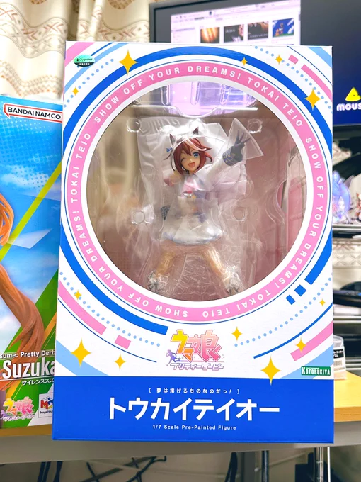 実は本格的なフィギュア、初めて買いました! テイオーさんの包まれ方が、、なんか、、石板の刑にされたハン・ソロみたいで好き、、! 