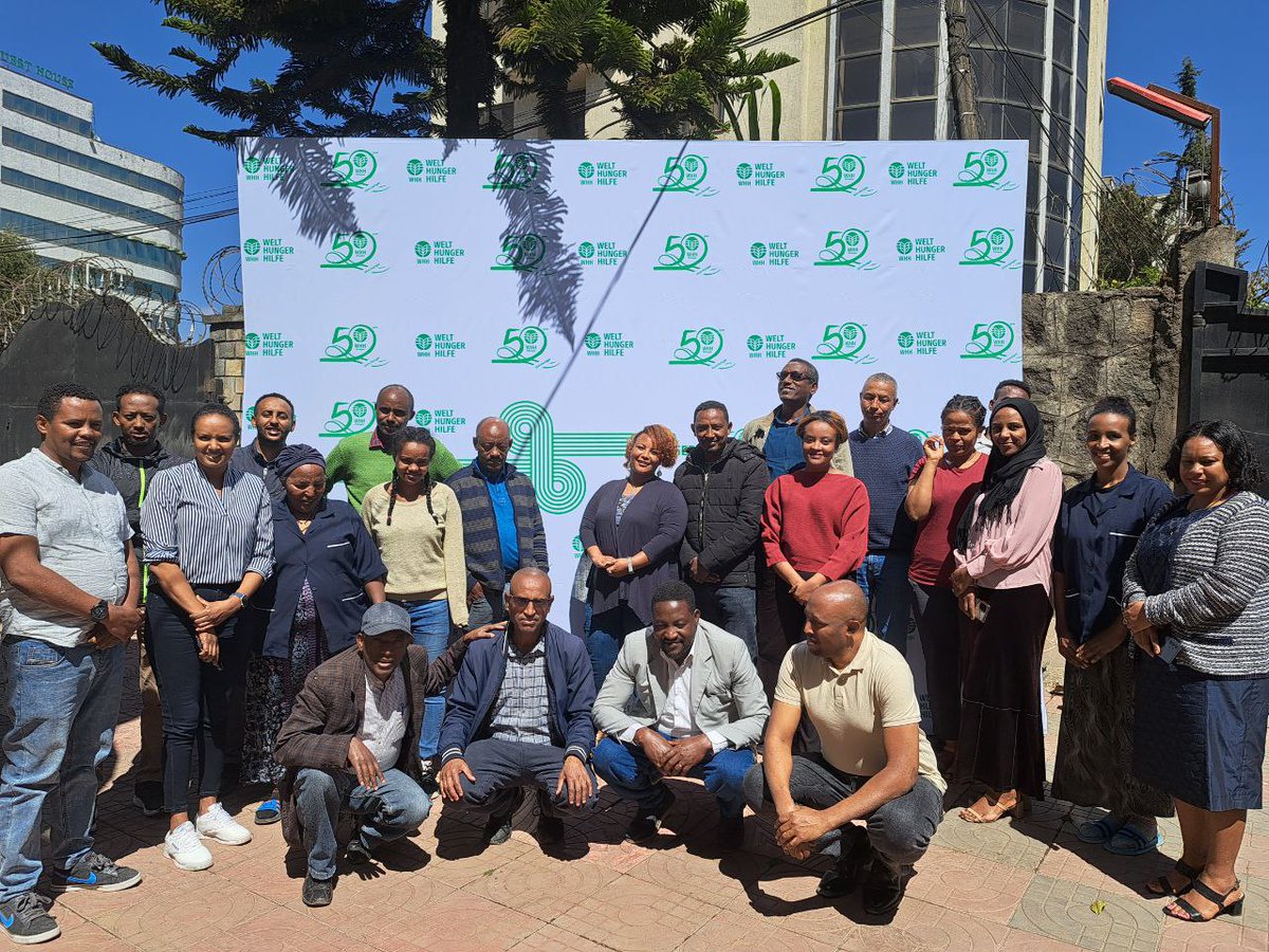 whh_HoA's tweet photo. Team Ethiopia proudly marks Welthungerhilfe's Five Decades of Innovation and growth to fight poverty and hunger in Ethiopia. WHH Ethiopia will commemorate this milestone with a series of events over the next months.
#50yearsofchanginglives #Zerohunger #TeamWHHEth https://t.co/Q18VomBCtO