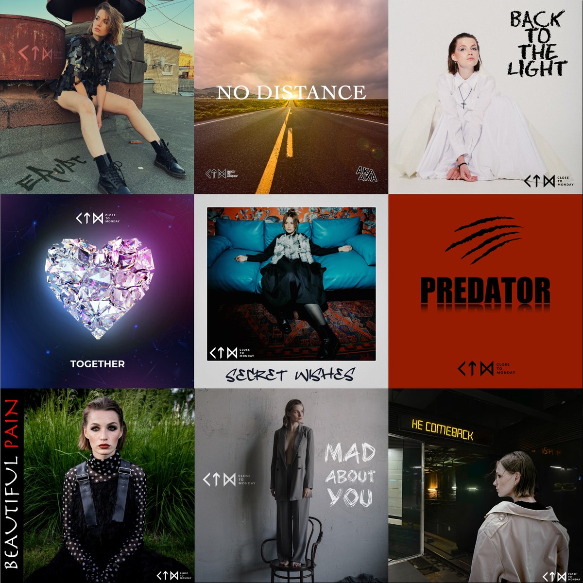 closetomonday's tweet photo. This is our 2022 Year! 
💖
All of our new releases! 
🎉
Listen, subscribe &amp; stay tuned! 

#closetomonday #synth #synthpop  #electronicmusic #electronicrock #electronica #darksynth #indierock #NewReleases #synthfam  #indiedance #alternative #cyberpunk  #electronic #darkelectro https://t.co/KuABfkXNyQ