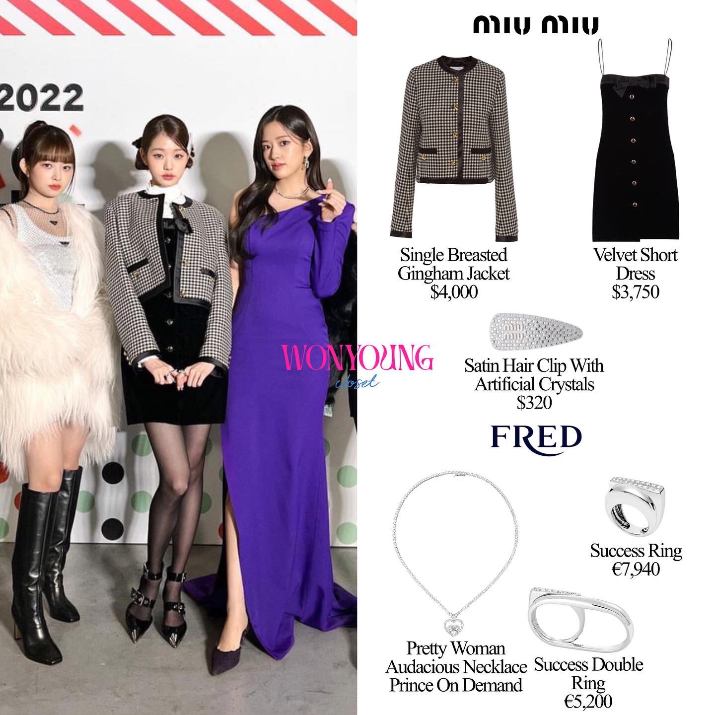 X-এ WONYOUNG'S STYLE🤍: 221224 Wonyoung At SBS Gayo 2022 ————— She is  wearing MiuMiu, Fred Jewelry and Ann Armadio ————— #WONYOUNG #WONYOUNGIZONE  #JANGWONYOUNG #WONYOUNGSTYLE #STYLEOFWONYO