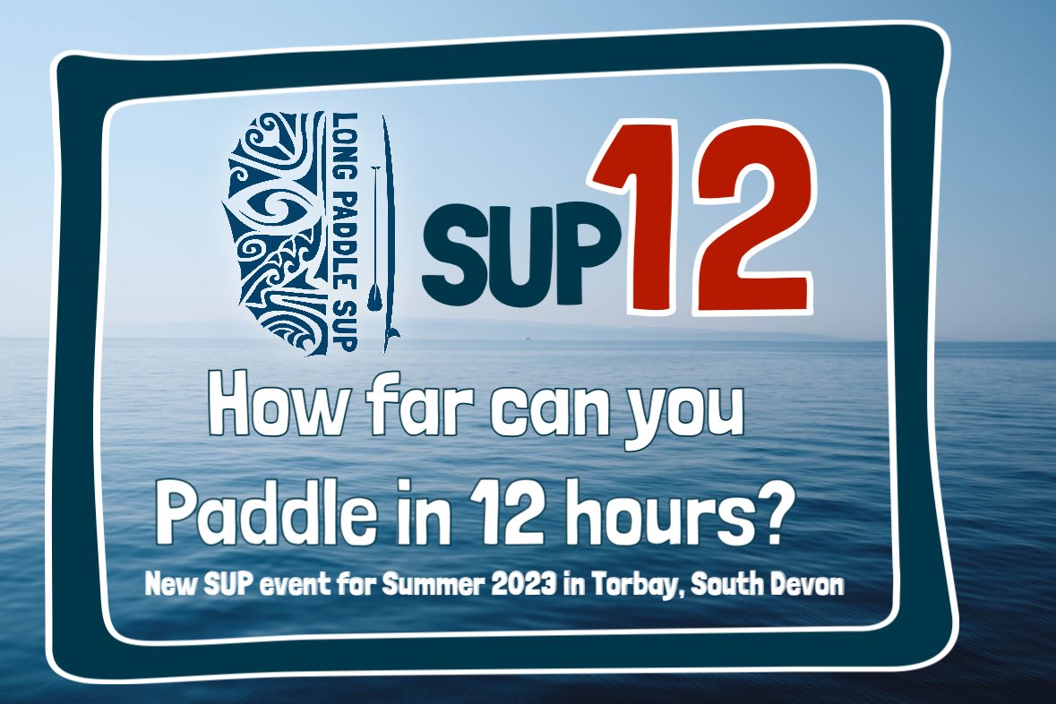 bprincesup's tweet photo. Long Paddle SUP will be staging an exciting NEW Stand Up Paddle Board event this summer- #SUP12 to support the water safety in education charity @abovewateruk 
How far could YOU paddle in 12 hrs on the crystal calm waters of Torbay? More info &amp; entry details following very soon! https://t.co/YPRLvDNPOG