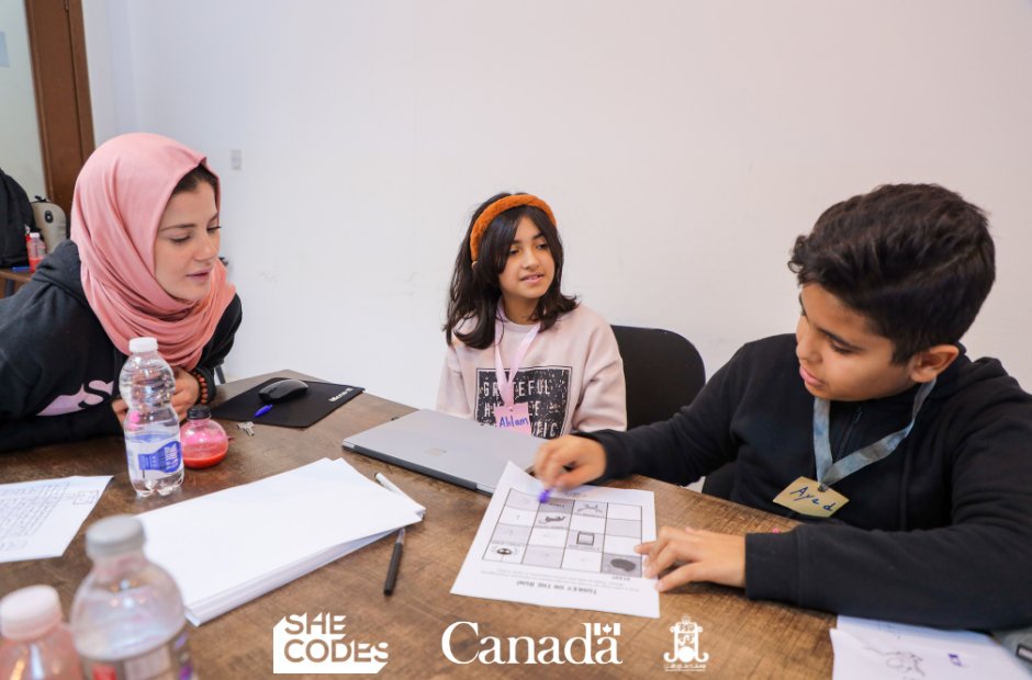 Shecodes2018's tweet image. As they also learn about #Algorithms and #Unplugged Activities in a fun way, which will help them to use their imagination to create their stories 🚀
Session led by #OperationCode interns
Funded by @CanEmbLibya